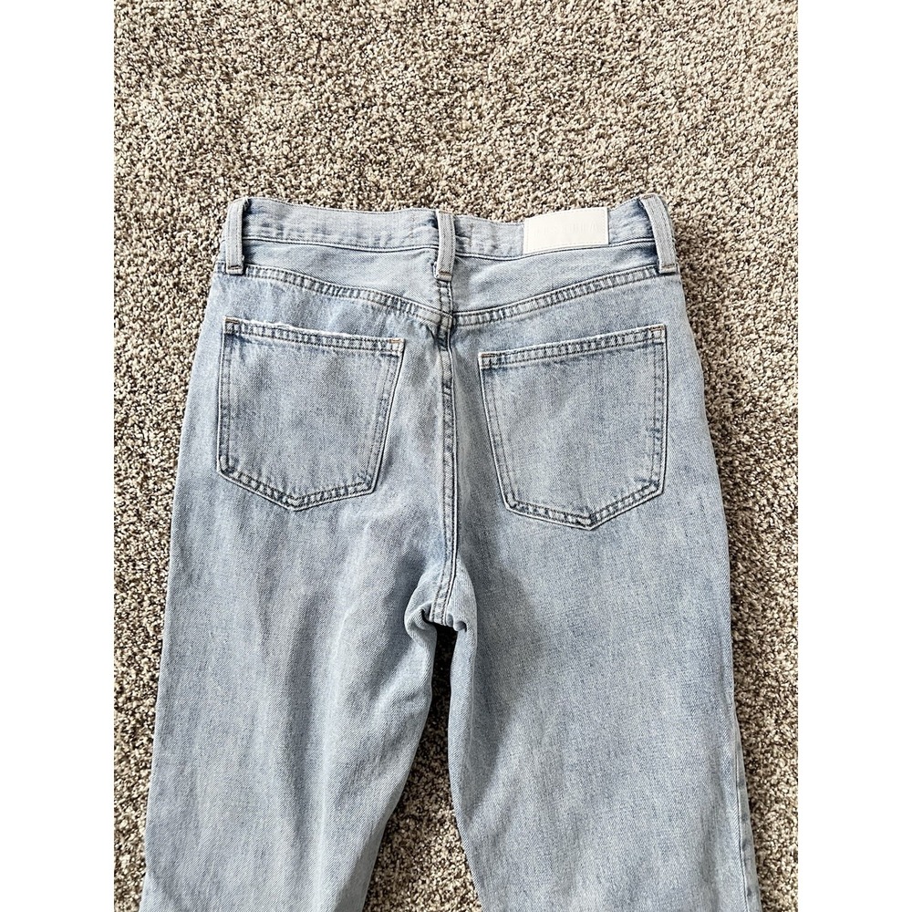 Pistola Presley High Rise Relaxed Roller Jeans Size 6 Light Wash Distressed - Picture 8 of 10